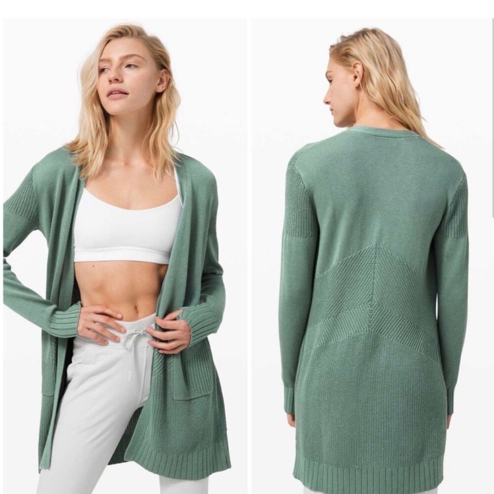 Women's lululemon sincerely yours Green Cardigan Sweater